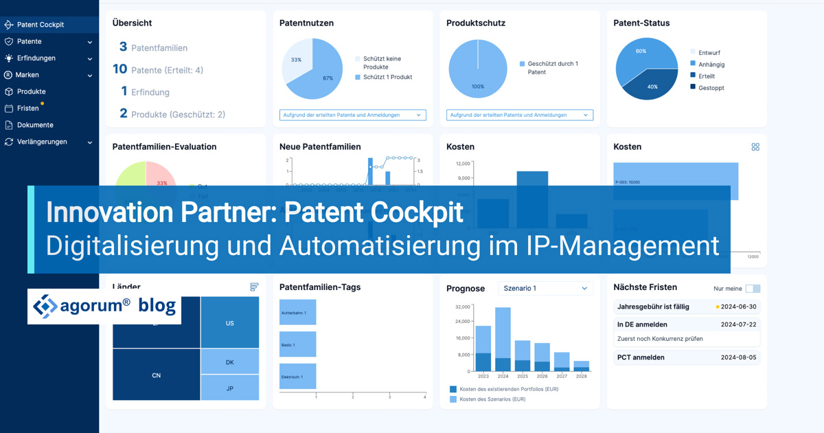 Patent Cockpit & agorum core: Die Zukunft des effizienten IP-Managements