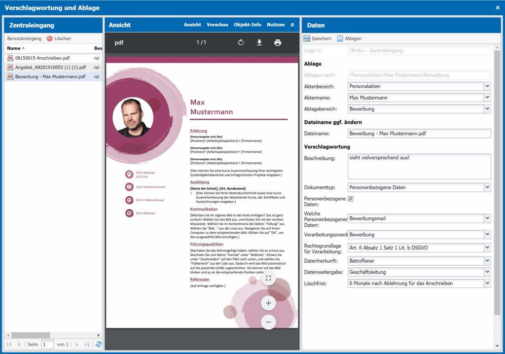 DMS Funktionen | Basic Archive - Dokumentenmanagement - Agorum Core