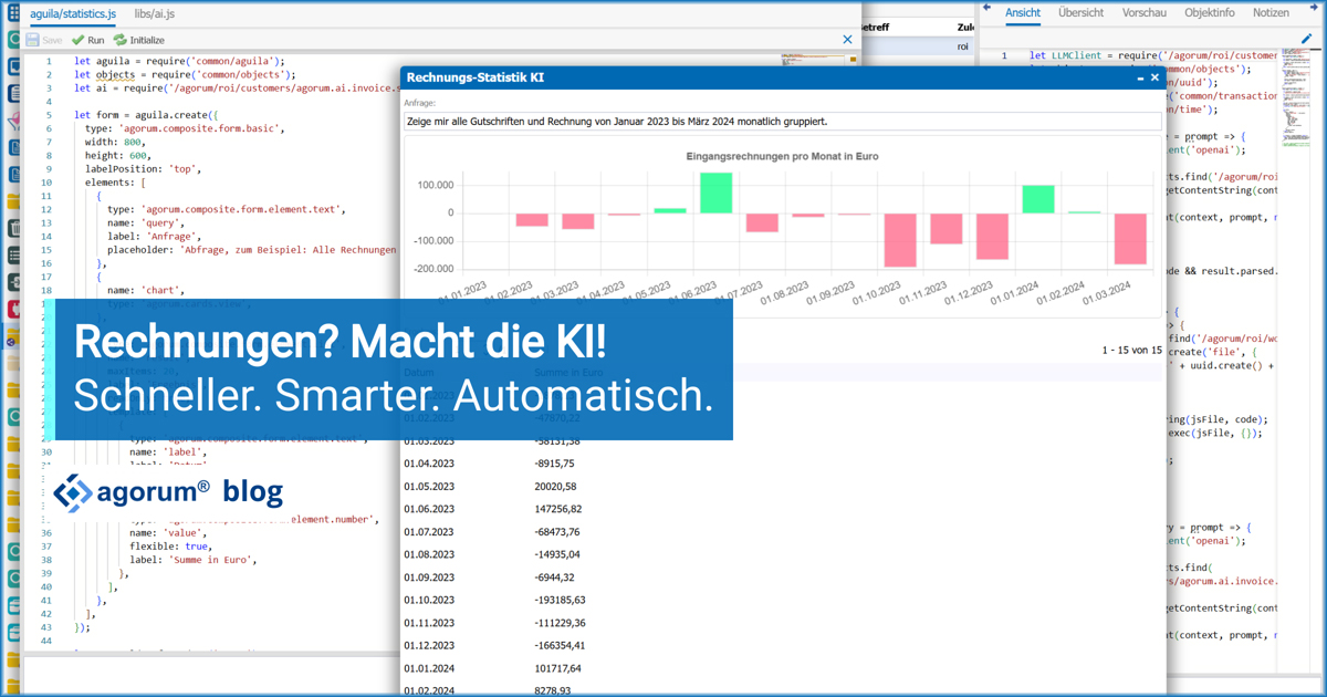 Rechnungen: Die KI im Einsatz in agorum core